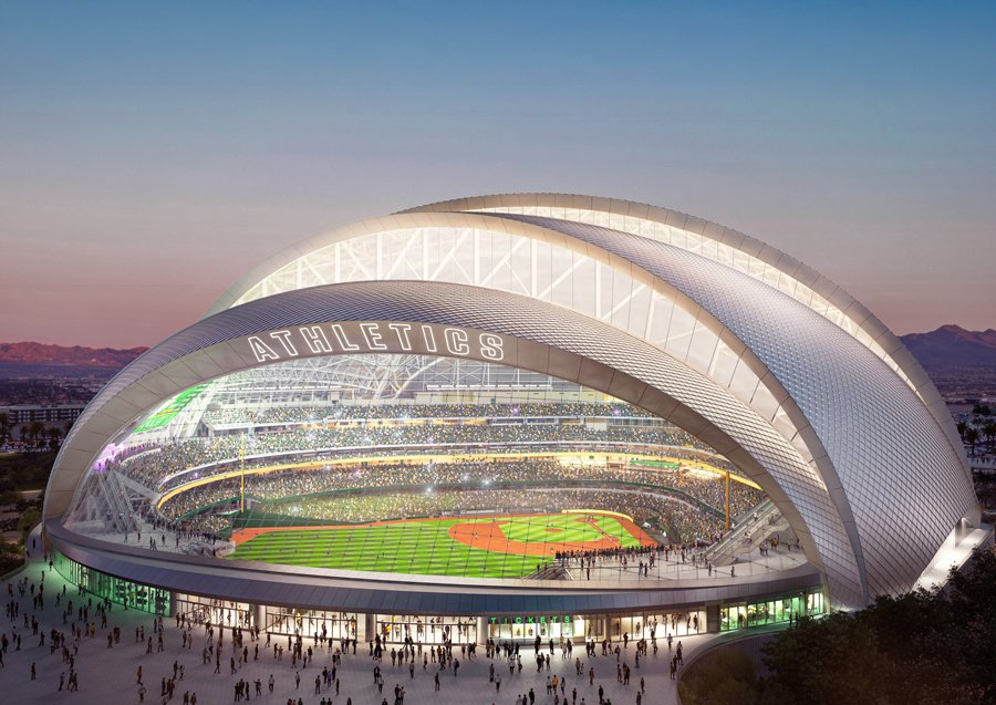 Diseño exterior del futuro estadio de Las Vegas